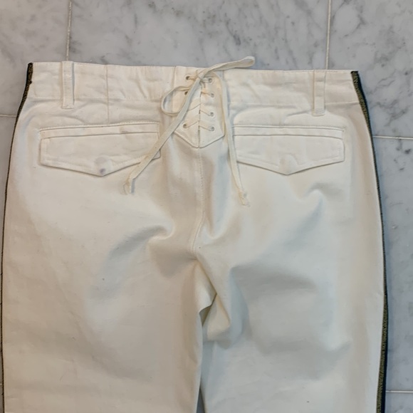 Pam & Gela ribbon embellished white jeans. - Picture 7 of 12